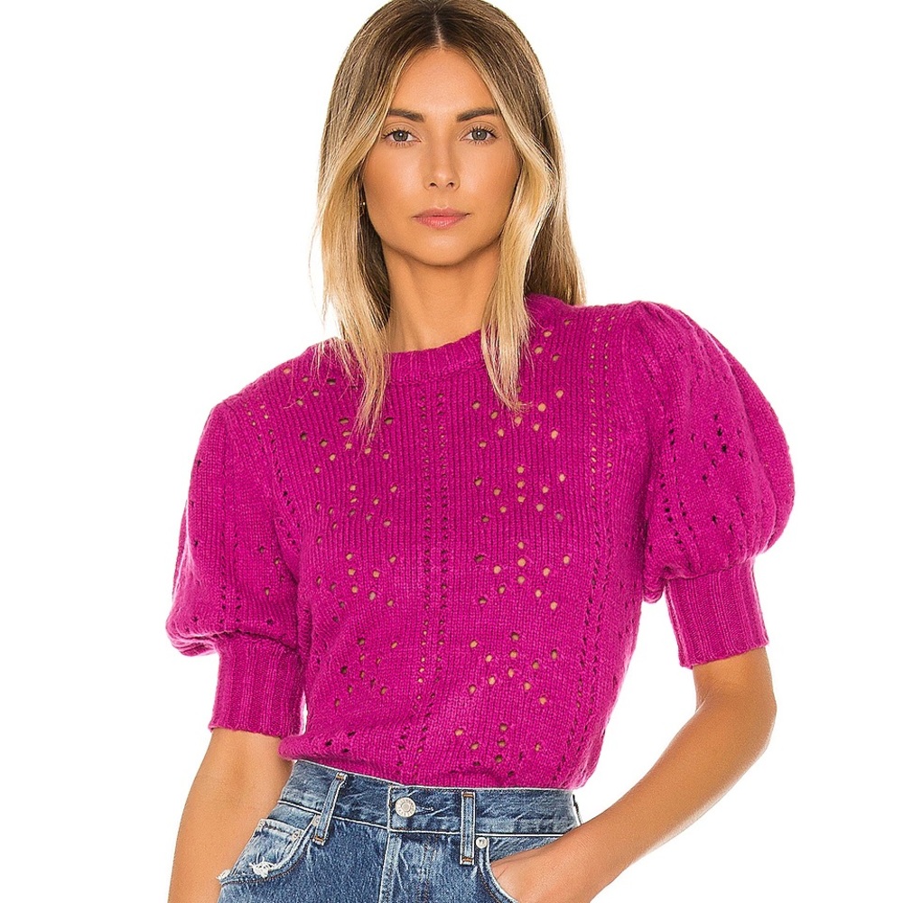 NWOT For Love & Lemons Brooke Pointelle Sweater